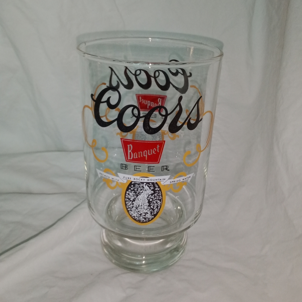 Vintage Coors Beer Glass Rocky Mountain Spring Water